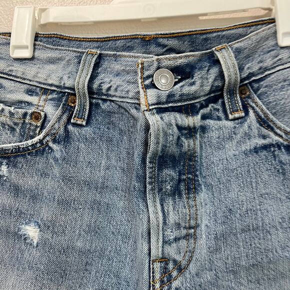 Levi's Premium 501 Cut Off Denim Shorts Size 28 - Picture 8 of 12